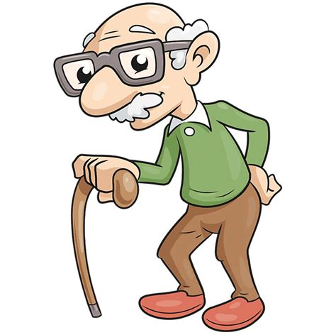 old man cartoon drawing